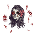 Halloweeni tualettruumi kleebised Halloweeni peo kodukaunistamise tualettruumi hirmutavad kleebised 30cm