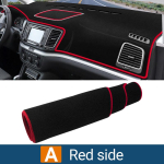 Auto armatuurlaua kate V&auml;ltige kerget UV-vastast libisemisvastast vaibamatti Volkswagen VW Sharan 7N 2012 2013 2014 2015 2016 2017 jaoks A Red Side black