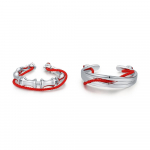Anime Tian Guan Ci Fu Ring Heaven Ametniku &otilde;nnistus Hua Cheng Xie Lian Cosplay Unisex reguleeritavad punase joonega s&otilde;rmused ehted kingitused 1 Pair-Resizable