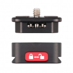 Kiirvabastusplaadi statiivi QR-plaadi kaamera kinnitusadapter Kiirseadistus 1/4-tollise alumiiniumsulamist must