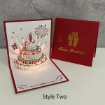 3D h&uuml;pikaknaga s&uuml;nnip&auml;evakaardid, soojendav LED-valgusega s&uuml;nnip&auml;evatort Muusika Palju &otilde;nne s&uuml;nnip&auml;evaks postkaardid Pop-up &otilde;nnitluskaardid Laserl&otilde;igatud s&uuml;nnip&auml;evakaardid Parimad yellow light