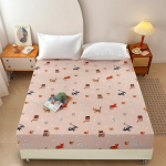 1 tk Cartoon Animal Print voodikate Hingav voodikate Libisemiskindel Simmonsi madratsi kate 100*200+30cm