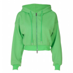 Naiste dressipluus Moodne &uuml;hev&auml;rviline pikkade varrukatega kapuutsiga t&otilde;mblukuga kardiganjakk S roheline