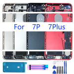 T&auml;ielikult kokkupandav aku korpus iPhone 7P 7Plusi tagaukse tagakaane vibraatori k&uuml;lgnupuga keskmise raami &scaron;assii Flex 7P Frosted Black USA