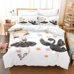 3D balleti t&uuml;druku voodipesukomplekt Cartoon Girl tantsutekk ja padjap&uuml;&uuml;r 2/3 tk AU140 * 210 &uuml;he-/kahe voodiga p&uuml;hadekingitus t&uuml;drukutele Pehme kodutekstiil Baby 100x135cm