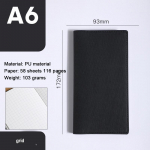 (Tasuta logo graveerimine) A6 k&auml;siraamat, &otilde;pilasp&auml;evik, kolm t&uuml;hikute/t&uuml;hjade/horisontaalsete joonte stiili, joonistusvihik, v&auml;ike m&auml;rkmik Line pruun