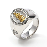 Vana hip-hop HIPHOP roostevabast terasest s&otilde;rmus Virgin Mary teemandikomplekt meeste titaanist terasest s&otilde;rmus 13