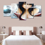 HD-prindiga maalimisl&otilde;uend, 5-osaline seksikas &uuml;heksa sabaga rebase moodul Moodne dekoratiivne magamistuba elutuba Art Deco kodu ilma raamita 20x35cm*2 20x45cm*2 20x55cm*1