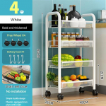 4/5 tasandi vannitoa teisaldatavad k&auml;ruriiulid, m&auml;nguasjade suupistete hoiustamisriiul, magamistoa voodi&auml;&auml;rne hoiuriiul, k&ouml;&ouml;gitarvikud White 4-tier