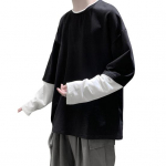 &Scaron;ikk pullover Pehmed meeste s&uuml;gistopid vabaaja kaelaga vedru igap&auml;evaseks kandmiseks 2XL must