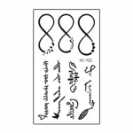 Fashion Fake Tattoo &Uuml;hekordne nahas&otilde;bralik realistlik tekstuur 3