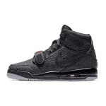 Air Jordan Legacy 312 GS Elevantimustriga Laste Tossud Must Punane AT4040-006 35.5