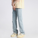 80% puuvillane meeste Y2K Star Crosses Vinatge Baggy teksad Denim vabaaja p&uuml;ksid dressip&uuml;ksid p&uuml;ksid meestele Ameerika stiilis 2023 L kollane
