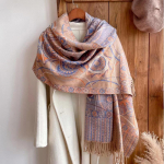 Etnilise Paisley mustriga Pashmina sall kahepoolne suur lahtine pont&scaron;o naiste suurr&auml;tikud ja &uuml;mbrised 180*65cm punane