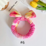 Tie Dye Spa peapael Bow juuksepael naistele n&auml;o meik Peapaelad Pehmed korallifliisist peakatted du&scaron;i all N&auml;opesuks Peakatted Juuste aksessuaarid #1