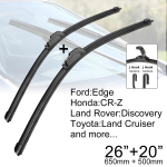 Auto esiklaasipuhasti harjad 26 + 20 U-t&uuml;&uuml;pi universaal Toyota Honda Land Rover Citroeni jaoks