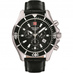 Swiss Alpine Military, Grovana Nautilus Chronograph Black Dial Quartz 7040.9537 100M meeste k&auml;ekell