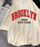 Brooklyn New York T-s&auml;rk Unisex Mood T-s&auml;rk Puuvillane T-s&auml;rk Laste Hip Hop Topid T-s&auml;rgid Naiste T-s&auml;rk Y2k Riided Poisi T-s&auml;rk 2023 2XL