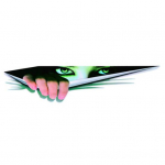 3D-autopulk Loov muudetud kleebis Silma piiluv veekindel automaatne stiil 1