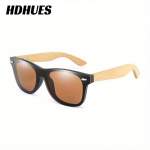 HdHues Unisex Bambusist Jala P&auml;ikeseprillid V&auml;rviline Kile Moso Bambusist Jalg V&auml;ljas Reisimine Bambusest Puidust Prillid, UV400oo Puidust Prillid, UV400 sinine