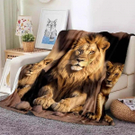 3DLion Loomateemaline flanelltekk MeesteleNaistele Pehme soe tekk Diivanvoodi Reisimine Telkimine Tekk KoduReisi Tekk S&uuml;nnip&auml;evakingitus 75x100cm
