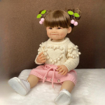 22-tolline t&auml;issilikoonist keha Reborn Doll Beebi m&auml;nguasi Naeratav Raya Emulation Nukk Lapsed T&uuml;druk Printsess Kleit Nukk Lastep&auml;eva kingitus