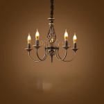 Maaelu retro l&uuml;hter k&uuml;&uuml;nal elutuba s&ouml;&ouml;gitoa lamp Magamistoa lamp Antiikne rauast ripplamp 5 headlights