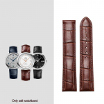 18mm 20mm 22mm ehtsast nahast kellarihm Omega kella Speed ​​Seamaster Deployant pannal Must pruun kellarihma k&auml;ev&otilde;ru Brown-No buckle 18mm with logo
