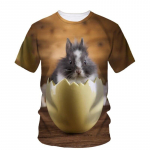 Trend Rabbit Easter Egg Easter Bonus Unisex T-s&auml;rk Suvine mood l&otilde;bus Harajuku vabaaja originaalsusega tr&uuml;kitud l&uuml;hikeste varrukatega t-s&auml;rk XXS