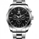 Men's mechanical watch Besta Walker Silver with steel bracelet h&otilde;be