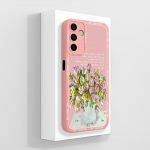 Telefoni&uuml;mbris Samsung Galaxy A15 A 15 4G 5G kate, luksuslik moodne disain matt must ruudukujuline kvaliteetne pehme vedel silikoonkest Samsungi kaitseraua jaoks Samsung A15