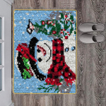 Vaibakomplekt t&auml;iskasvanutele isetegemiseks, mitmev&auml;rviline, lumememm, j&otilde;ulupuu Scarf Snowman