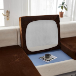 Airldianer Velvet &uuml;hev&auml;rvilised diivanipadja katted elutoa jaoks Elastne diivanim&ouml;&ouml;bel Funiture Protector diivani kate Tugevad katted Normal Size1(S)-1pc pruun