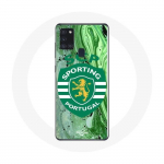Samsung Galaxy A21S &uuml;mbris scp sportliku portugali rohelise taustaga