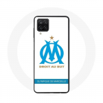 Coque Samsung Galaxy A12 Olympique de Marseille Logo Fond Blanc
