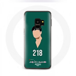 &Uuml;mbris Samsung S9 plus Squid Game Cho Sang woo number 218 jaoks