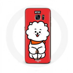 &Uuml;mbris Samsung Galaxy S6 BTS Bangtan Boys BT21 RJ Jin punase taustaga