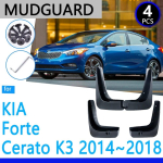 Mudguards fit for KIA Forte Cerato K3 2014~2018 2015 2016 2017 Car Accessories Mudflap Fender Auto Replacement Parts gray