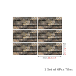 6/12/24 tk Retro Blue Peel and Stick tapeet veekindel PVC vintage plaatide kleebised Backsplash kamina ja elutoa jaoks 30cmX15cmX6PCS