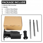Kaasaskantav elektrisaepea kruvikeeraja kolb-adapter elektriline puur elektrisae jaoks majapidamises kasutatavad puidu metalli l&otilde;ikeriistad with 9 blades