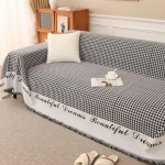 Moodne Houndstooth diivani katte matt tekk Elutuba kolm istet diivani asend V&auml;ljaviskamine matka pikniku tekk 180x130cm