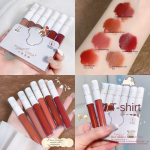 6 Lip Glaze Set Velvet Mist Lip Mud Waterproof lipstick Natural Moisturizing and hydrating Non-stick Cup Lip Balm Lasting Setting Women's makeup