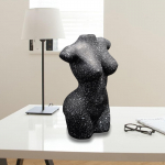 Body Vase Female Vase, Shaped Sculpture, Resin ers Boho Style, Indoor Pot, Living Room Bedroom Black 19x15x30.5cm