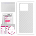 apgo Protective Skin Sticker for the back compatible with ZTE Nubia Z40S Pro, Wrap Film, Foil, Vinyl - Pattern Transparent Carbon
