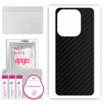 apgo Protective Skin Sticker for the back compatible with Tecno Pop 7 Pro, Wrap Film, Foil, Vinyl - Pattern Carbon Black