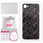 apgo Protective Skin Sticker for the back compatible with HTC Desire 12, Wrap Film, Foil, Vinyl - Pattern Carbon Black Pixel