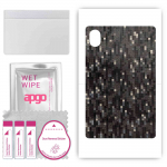 apgo Protective Skin Sticker for the back compatible with Honor Pad X8 Pro, Wrap Film, Foil, Vinyl - Pattern Carbon Black Pixel