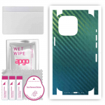 apgo Protective Skin Sticker for the back+sides compatible with Apple iPhone 13 Pro, Full Wrap Film, Foil, Vinyl - Pattern Carbon Chameleon CAKA1