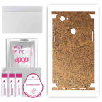 apgo Protective Skin Sticker for the back+sides compatible with Oppo F7, Full Wrap Film, Foil, Vinyl - Pattern Rusty Copper