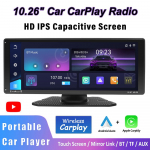 10,26-tolline kaasaskantav autoraadio juhtmevaba Carplay HD IPS-ekraan puuteekraaniga MP5-m&auml;ngija, sisseehitatud Youtube, peegellingi FM-edastusautomaatne heli-DSP